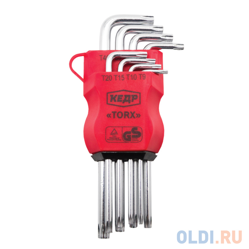 

КЛЮЧИ ШЕСТИГРАННЫЕ "TORX" НАБОР 8 ШТ. 1,5-10 ММ (1/36) "КЕДР" 037-2322