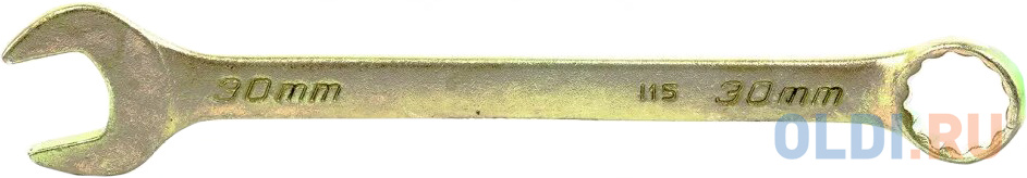 Ключ комбинированный, 30 мм, желтый цинк// Сибртех комбинированный ключ frosp 21 мм