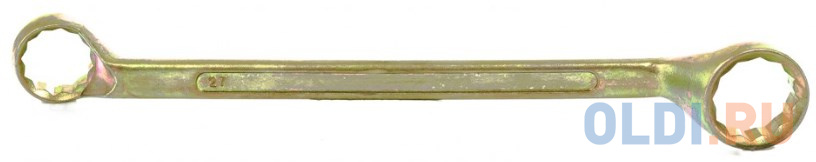 Ключ накидной, 24 х 27 мм, желтый цинк// Сибртех ключ рожковый 20 х 22 мм желтый цинк сибртех