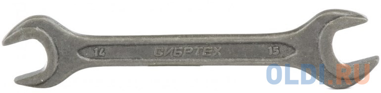 Ключ рожковый,14 х 15 мм, CrV, фосфатированный, ГОСТ 2839// Сибртех