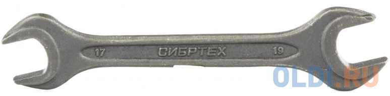 Ключ рожковый,17 х 19 мм, CrV, фосфатированный, ГОСТ 2839// Сибртех