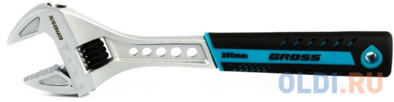 Ключ разводной, 250 мм,CrV, двухкомпонентная ручка // Gross ключ разводной bartex 300 мм со шкалой ручка пвх