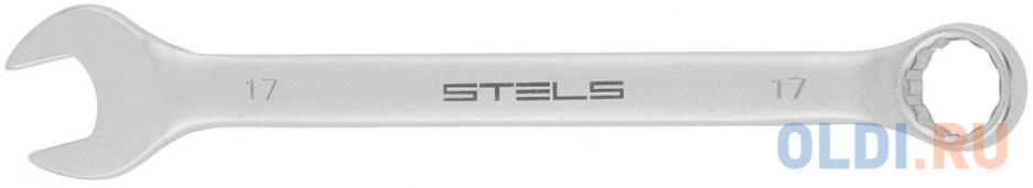 Ключ комбинированный, 17 мм, CrV, матовый хром// Stels ключ угловой проходной 24 мм stels