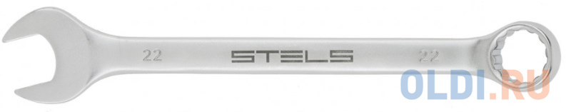 Ключ комбинированный, 22 мм, CrV, матовый хром// Stels ключ свечной трубка 21х280 мм stels