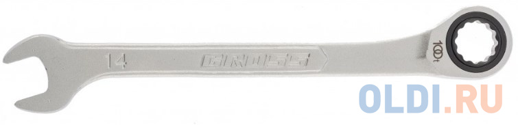 Ключ комбинированный трещоточный 14 мм// Gross комбинированный ключ matrix 15103