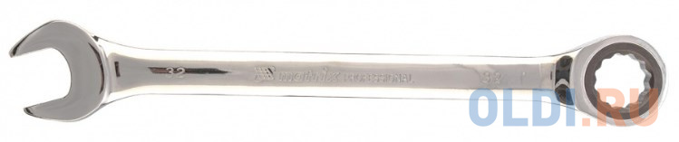 Ключ комбинированный трещоточный, 32мм, CrV зеркальный хром// Matrix ключ комбинированный трещоточный 13 мм gross