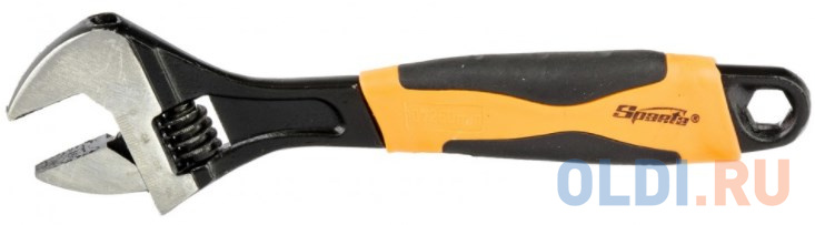 Ключ разводной, 250 мм, двухкомпонентная рукоятка// Sparta ключ разводной 250 мм crv двухкомпонентная ручка gross
