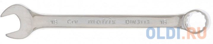 Ключ комбинированный, 18 мм, CrV, полированный хром// Matrix комбинированный ключ matrix 15163