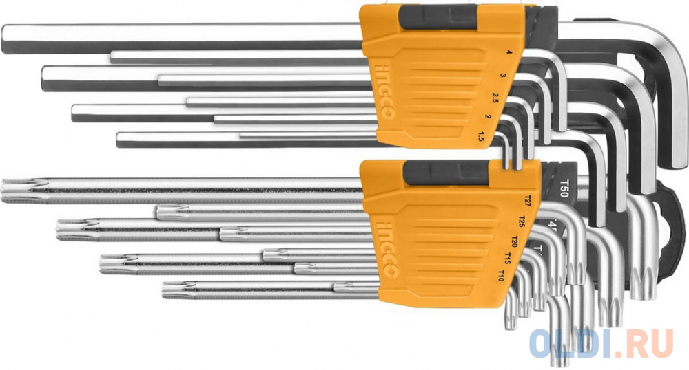 

Набор шестигранников HEX и TORX 18 шт INGCO HHKSET0181