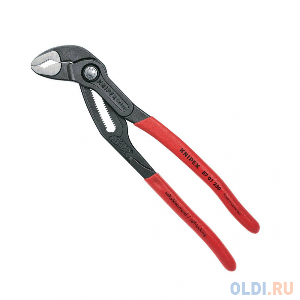 

Ключ KNIPEX 8701250 -"КОБРА" 250мм универсальные переставные с пластмас нескользящими чехлами