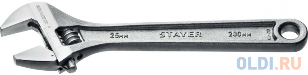 STAYER MAX-Force, 200/25 мм, разводной ключ (2725-20)