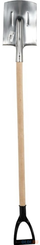 Gigant Лопата прямоугольная нержавейка 2 мм с деревянным черенком и V-ручкой GAV-08 сковорода для яиц и оладий baf gigant induction newline d 26 см со съемной ручкой