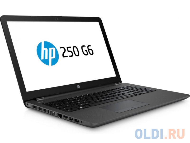 

Ноутбук HP 250 G6 5PP07EA, Серый. рамка черного цвета вокруг экрана