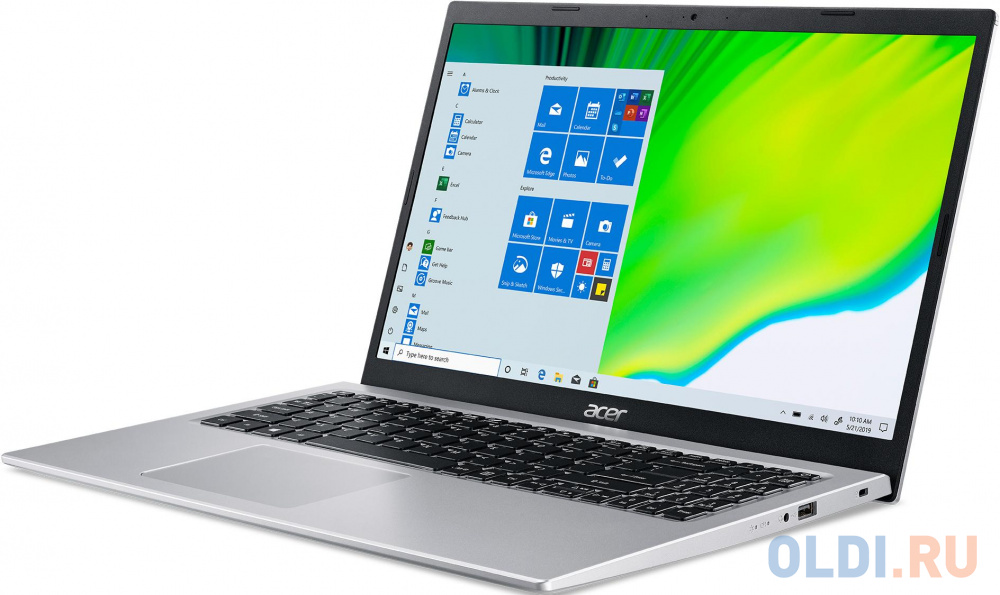 Ноутбук Acer A517-52-50SW Aspire  17.3'' FHD(1920x1080) IPS/Intel Core i5-1135G7 2.40GHz Quad/8GB+256GB SSD/Integrated/WiFi/BT/1.0MP/3cell/2,6 kg/W10Pro/3Y/SILVER NX.A5AER.005 - фото 3