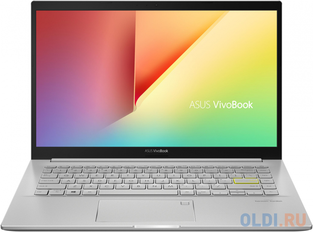 Ноутбук Asus VivoBook K413JA-EB325 Core i5 1035G1 8Gb SSD512Gb Intel UHD Graphics 14" IPS FHD (1920x1080) noOS silver WiFi BT Cam 90NB0RCB-M08080 - фото 1