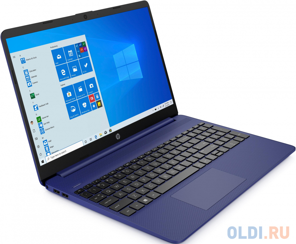 Ноутбук HP 15s-fq0071ur <3B3P2EA> Celeron N4020 (1.1)/4Gb/128G SSD/15.6''FHD AG slim/Int:Intel UHD/Win10 Indigo Blue - фото 2