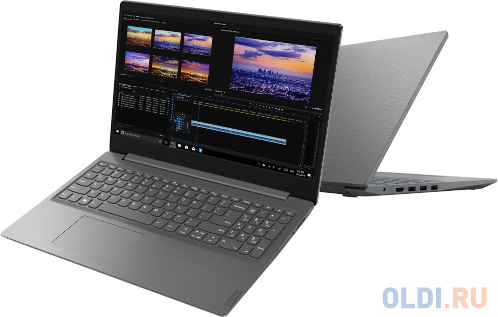 Ноутбук Lenovo V15-ADA Ryzen 3 3250U 8Gb SSD256Gb UMA 15.6" TN HD (1366x768) Free DOS grey WiFi BT Cam 82C700LERU - фото 10