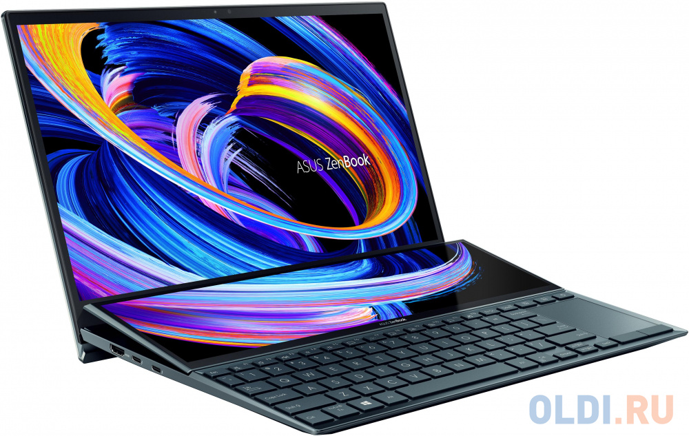 Ноутбук ASUS UX482EGR-HY370W Q122 14.0" FHD LED 400-nits Touch/i7-1195G7/16GB/1TB SSD/MX450 2Gb/W11/Celestial Blue 90NB0S51-M002T0 - фото 3