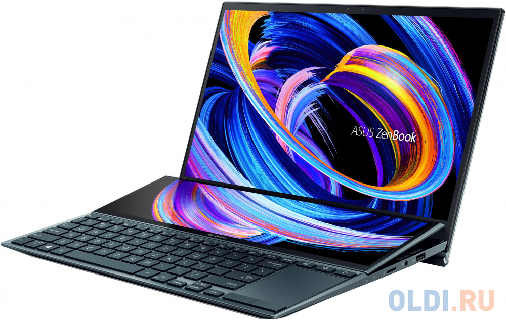 Ноутбук ASUS UX482EGR-HY370W Q122 14.0" FHD LED 400-nits Touch/i7-1195G7/16GB/1TB SSD/MX450 2Gb/W11/Celestial Blue 90NB0S51-M002T0 - фото 4