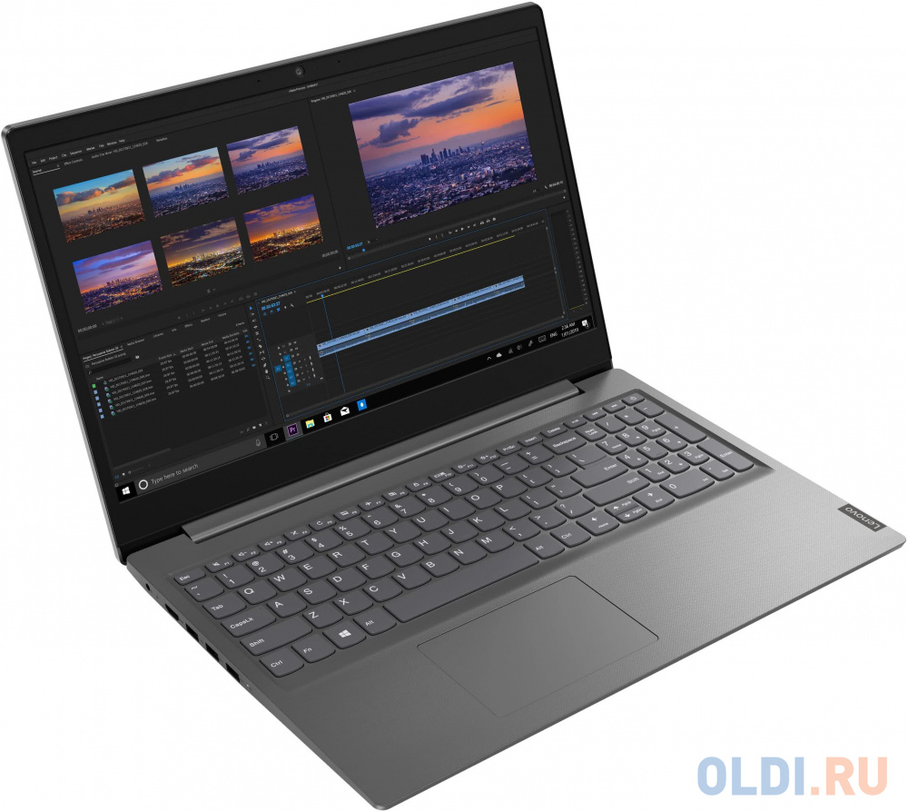Ноутбук Lenovo V15-ADA Athlon 3020e 4Gb SSD256Gb AMD Radeon 15.6" TN HD (1366x768) Free DOS grey WiFi BT Cam 82C70084RU - фото 2