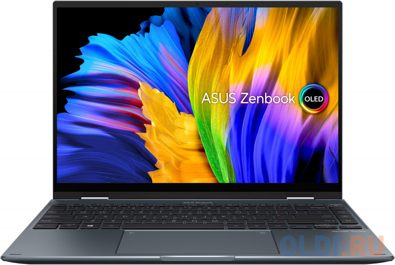 

ASUS Zenbook 14 Flip OLED UP5401EA-KN100W Core i7-1165G7/16Gb/1Tb SSD PCIe 4.0/14,0 Touch OLED WQXGA+/Intel Xe/WiFi6/NumPad/FP/Windows 11 Pro/1.4Kg/Sleeve+Stylus/Pine Grey