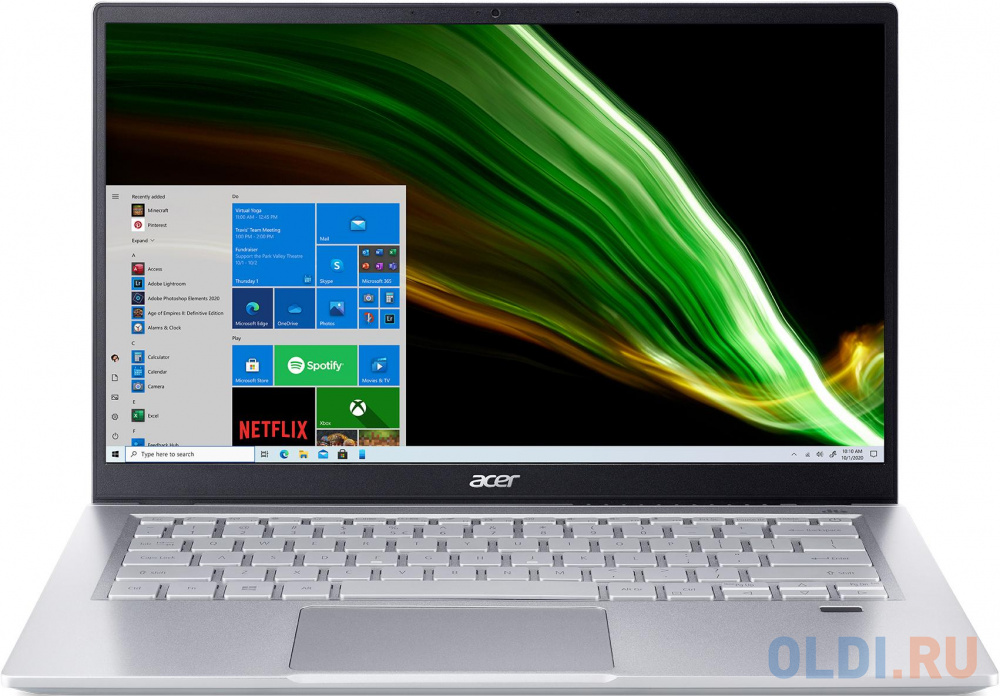 Ноутбук Acer Swift 3 SF314-511 Core i3 1115G4/8Gb/SSD256Gb/14 /IPS/FHD/Win10/silver (NX.ABLER.001) (536956) - фото 1