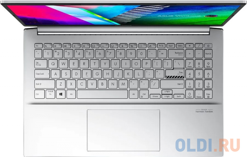 Ноутбук/ ASUS M3500QA-L1067 15.6"(1920x1080 OLED)/AMD Ryzen5 5600H(3.3Ghz)/8192Mb/256PCISSDGb/noDVD/Int:AMD Radeon/Cam/BT/WiFi/1.65kg/Cool Silver фото