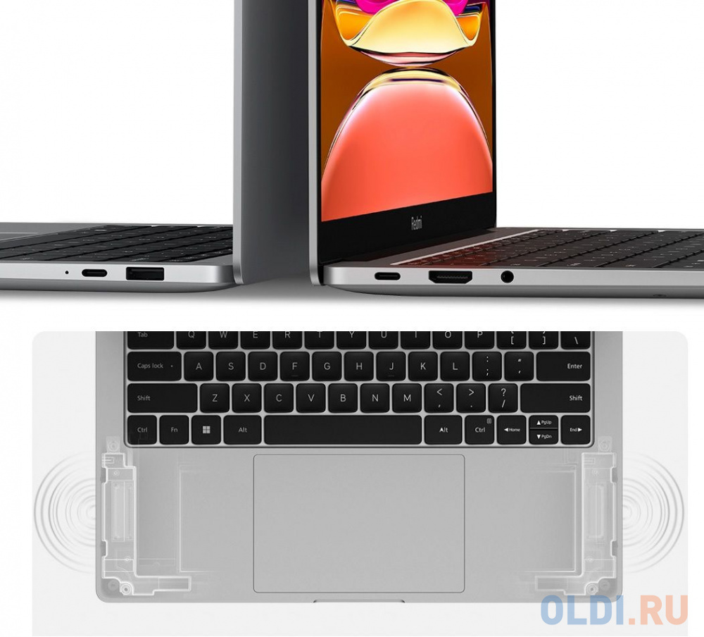 Ноутбук Xiaomi RedmiBook Pro 14 RMA2203-AG 14", размер 31.6 x 22 x 1.6 см, цвет серый 6600H - фото 5