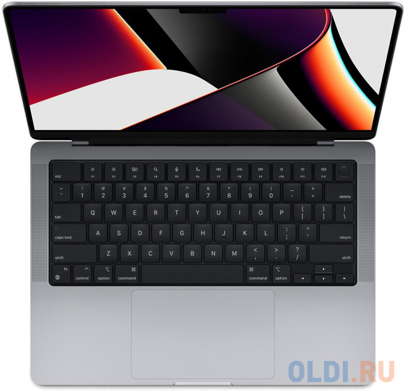 

Ноутбук Apple MacBook Pro A2442 M1 Pro 8 core 16Gb SSD512Gb/14 core GPU 14.2" (3024x1964)/ENGKBD Mac OS grey space WiFi BT Cam