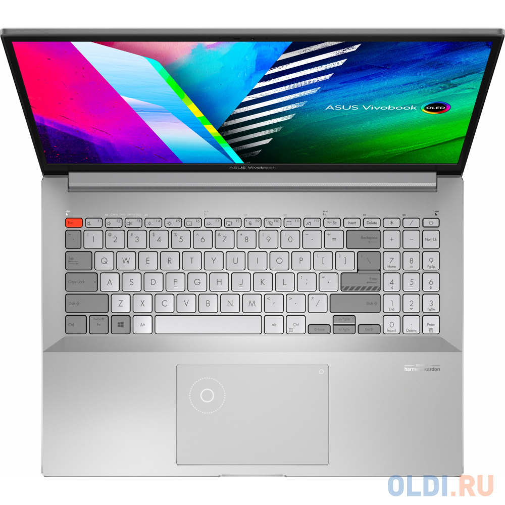 Ноутбук/ ASUS N7600PC-L2087W 16"(3840x2400 OLED 16:10)/Intel Core i7 11370H(3.3Ghz)/16384Mb/512PCISSDGb/noDVD/Ext:nVidia GeForce RTX3050(4096Mb)/ 90NB0UI3-M03030 - фото 4