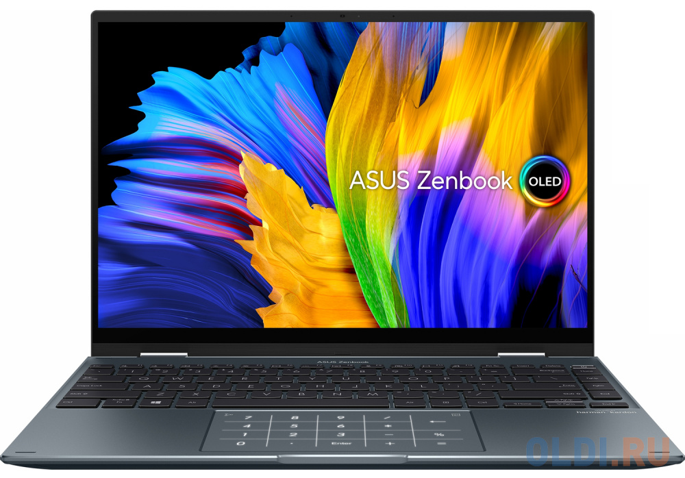 Ноутбук/ ASUS UP5401EA-KN501T Touch +Stylus +bag +cable 14(2880x1800 OLED)/Touch/Intel Core i5 1135G7(2.4Ghz)/16384Mb/512PCISSDGb/noDVD/Int:Inte