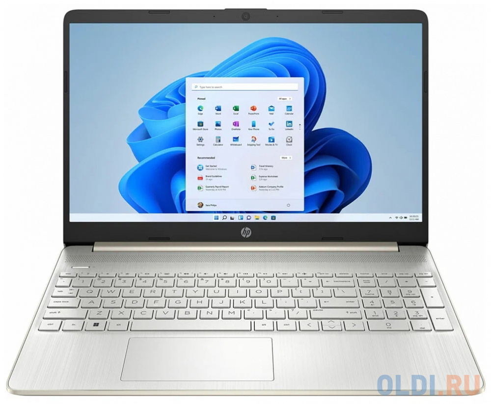 Ноутбук HP 15S-FQ4489NW 685A6EA 15.6", размер 8 Гб, цвет золотистый 1155G7 - фото 1