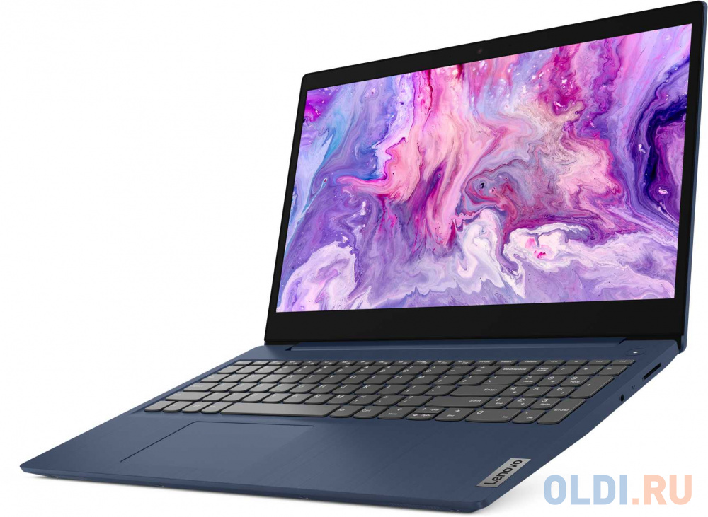 Ноутбук 15.6" IPS FHD Lenovo IdeaPad 3 blue (Core i3 10110U/8Gb/256Gb SSD/noDVD/VGA int/no OS) (81WB011QRK) - фото 1