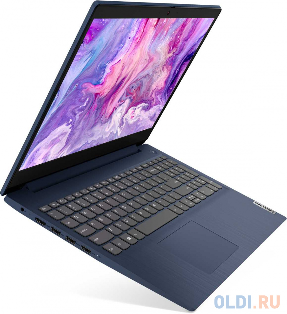 Ноутбук 15.6" IPS FHD Lenovo IdeaPad 3 blue (Core i3 10110U/8Gb/256Gb SSD/noDVD/VGA int/no OS) (81WB011QRK) - фото 3