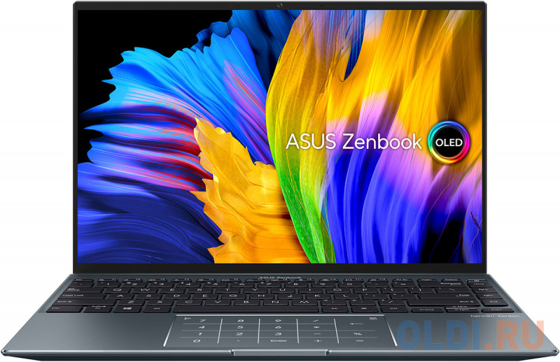 

Ноутбук Asus Zenbook 14X OLED UX5401ZA-KN057 Core i5 12500H 16Gb SSD512Gb Intel Iris Xe graphics 14" OLED 2.8K (2880x1800) noOS grey WiFi BT Cam