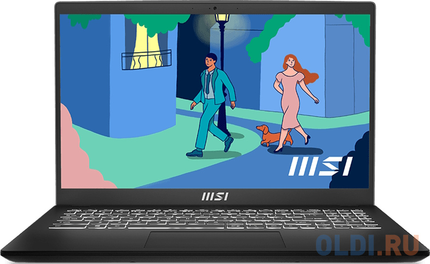 Ноутбук MSI Modern 15 B12M-233RU 15.6" 1920x1080 Intel Core i5-1235U SSD 256 Gb 8Gb WiFi (802.11 b/g/n/ac/ax) Bluetooth 5.2 Intel Iris Xe Graphic, цвет черный - фото 1