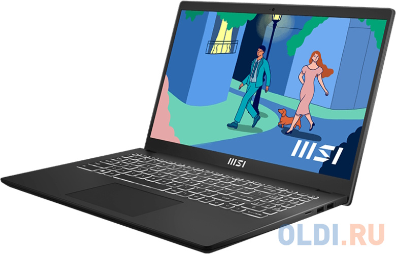 Ноутбук MSI Modern 15 B12M-233RU 15.6" 1920x1080 Intel Core i5-1235U SSD 256 Gb 8Gb WiFi (802.11 b/g/n/ac/ax) Bluetooth 5.2 Intel Iris Xe Graphic, цвет черный - фото 3