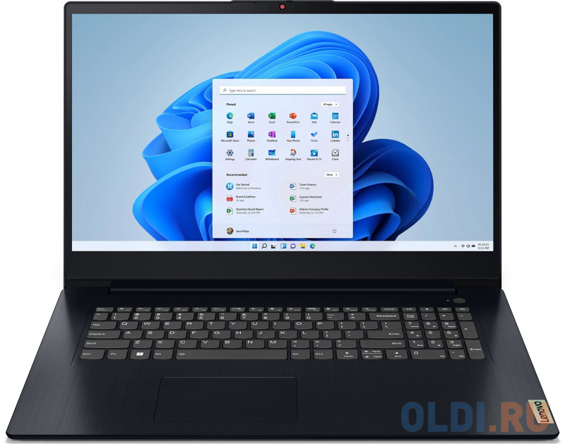 

Ноутбук Lenovo IdeaPad 3 17IAU7 82RL001URU 17.3", Синий