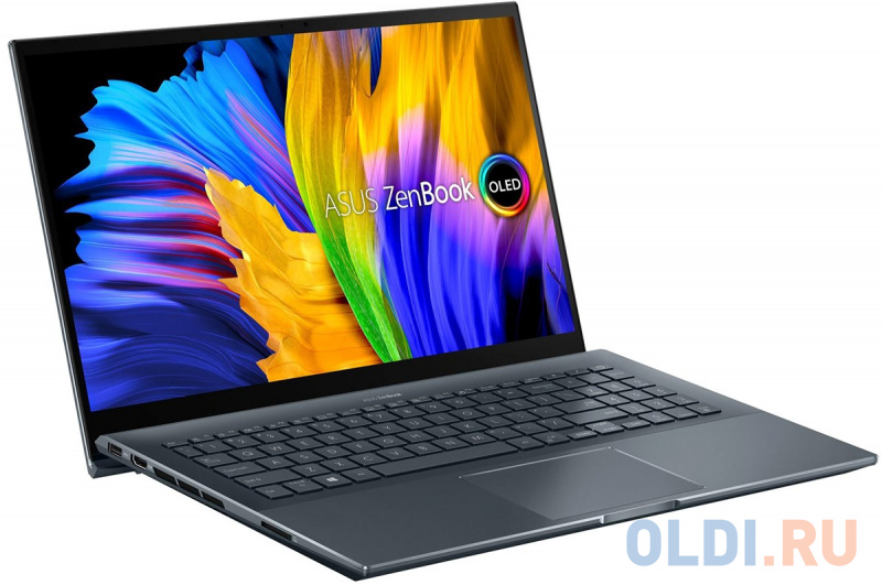 ASUS Zenbook Pro 15 UM535QA-KS241  AMD Ryzen 7 5800H/16Gb/1Tb SSD SSD Nvme/15.6 FHD GLARE TOUCH IPS 400 nit 1920x1080/WiFi5/BT/No OS/1.8Kg/PINE GREY(G фото