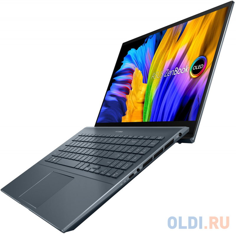 ASUS Zenbook Pro 15 UM535QA-KS241  AMD Ryzen 7 5800H/16Gb/1Tb SSD SSD Nvme/15.6 FHD GLARE TOUCH IPS 400 nit 1920x1080/WiFi5/BT/No OS/1.8Kg/PINE GREY(G фото