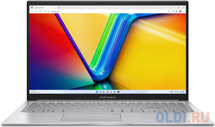 Ноутбук ASUS Vivobook 15 Intel Сore i3-1215U/8Gb/SSD256Gb/15.6"/FHD/IPS/backlit/NoOS/Cool Silver (90NB1022-M003J0)