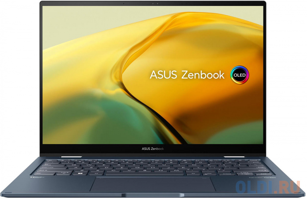 ASUS Zenbook 14 Flip UP3404VA i7-1360P 16Gb SSD 1Tb Intel Iris Xe Graphics 14 2.8K OLED TS 75Вт*ч Win11 Синий UP3404VA-KN026W 90NB10E2-M002A0