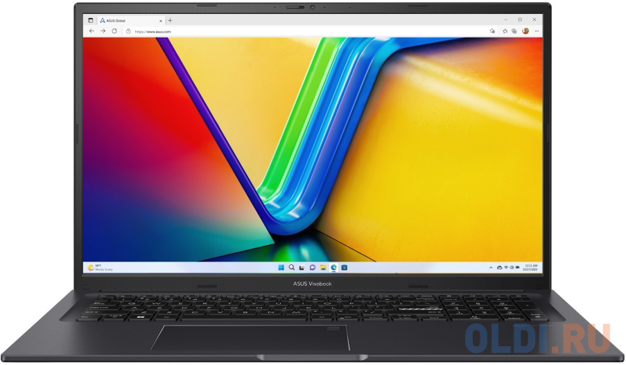 Ноутбук ASUS VivoBook 17X K3704VA-AU100W 90NB1091-M00400 17.3", размер 399.3 х 254.3 х 19.8 мм, цвет черный 13500H - фото 1