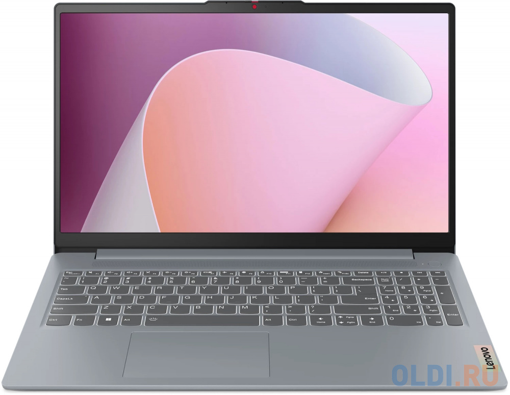 Ноутбук 15.6" FHD LENOVO IdeaPad Slim 3 grey (Ryzen 5 7520U/8Gb/512Gb SSD/VGA int/noOS) (82XQ0007RK) - фото 1