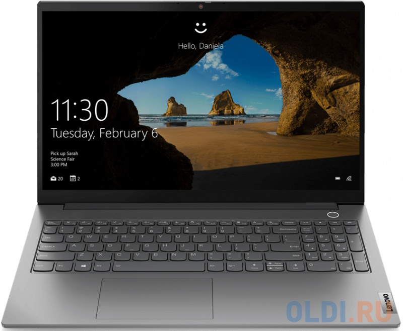 Ноутбук 15.6" FHD LENOVO ThinkBook 15 G2 ITL gray (Core i3 1115G4/4Gb+4GB/256Gb SSD/VGA int/FP/noOS) ((20VE007SAK-8G)) - фото 1