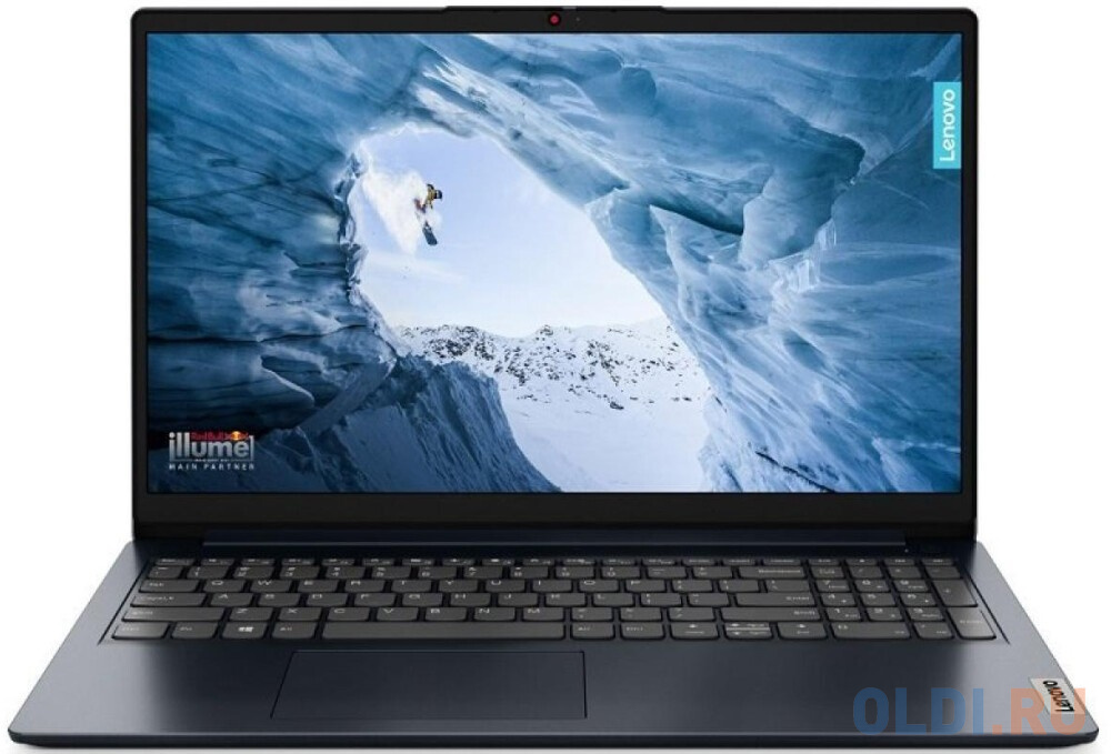 Ноутбук 15.6" HD LENOVO IdeaPad 1 blue (Cel N4020/8Gb/256Gb SSD/VGA int/noOS) ((82V700DMPS)) 82V700DMPS_RU - фото 1