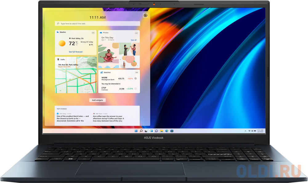 Ноутбук Asus Vivobook Pro 15 OLED M6500XV-MA084 Ryzen 9 7940HS 16Gb SSD1Tb NVIDIA GeForce RTX4060 8Gb 15.6" OLED 2.8K (2880x1620) noOS blue WiFi 90NB1211-M003J0 - фото 1