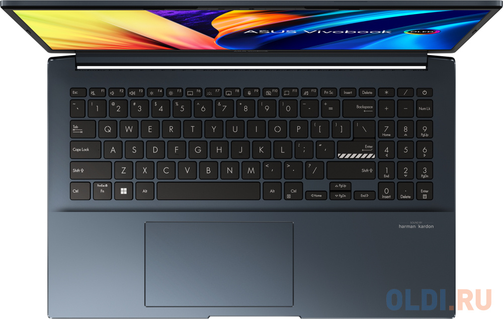 Ноутбук Asus Vivobook Pro 15 OLED M6500XV-MA084 Ryzen 9 7940HS 16Gb SSD1Tb NVIDIA GeForce RTX4060 8Gb 15.6" OLED 2.8K (2880x1620) noOS blue WiFi 90NB1211-M003J0 - фото 4