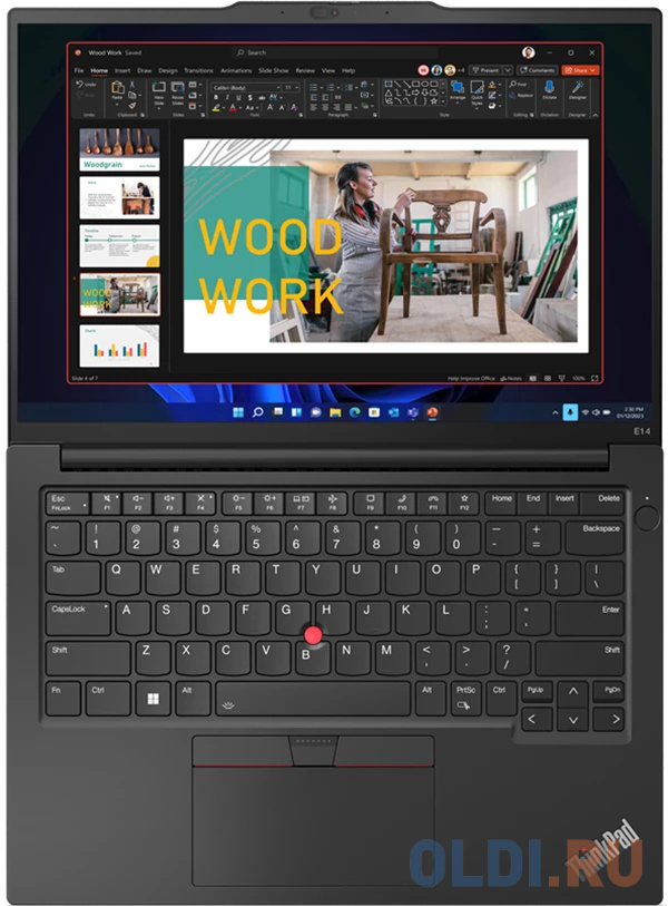 Ноутбук Lenovo ThinkPad E14 Gen 5 21JSS0Y500 14", размер 313 x 18 x 220 мм, цвет черный 7730U - фото 8