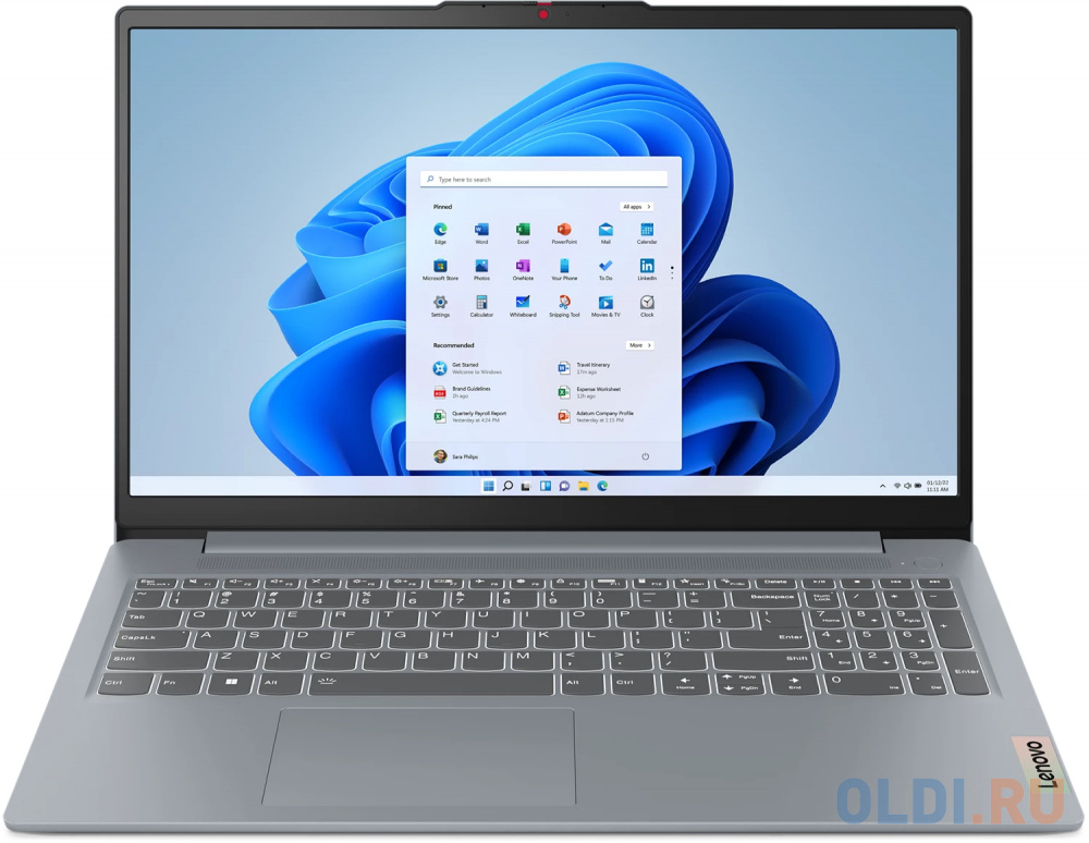Ноутбук Lenovo IdeaPad Slim 3 15IAN8 82XB006TRK 15.6", размер 360 x 18 x 235 мм, цвет серый N305 - фото 1